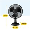 Ventilateur de table BRASQ F400 Ø 30cm noir Photo