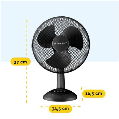 Ventilateur de table BRASQ F400 Ø 30cm noir