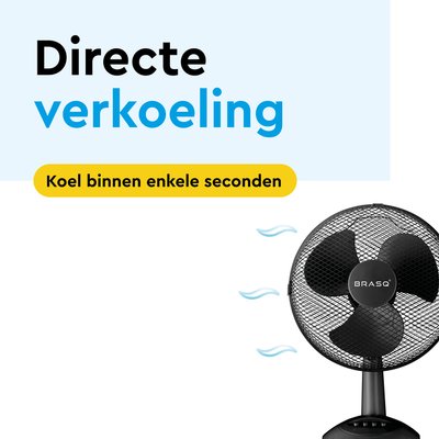 Ventilateur de table BRASQ F400 Ø 30cm noir