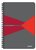 Notitieboek Leitz Office A5 lijn 180 pagina's 80gr grijs rood