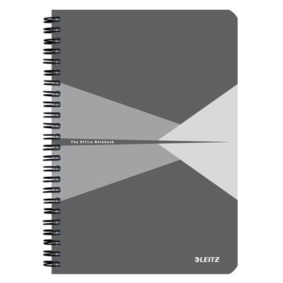 Cahier Leitz Office A5 ligné 180 pages 80g gris gris