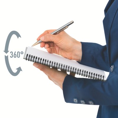 Cahier Leitz Office A5 ligné 180 pages 80g gris gris