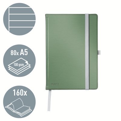 Carnet de notes Leitz Style A5 ligné 160 pages 100g vert