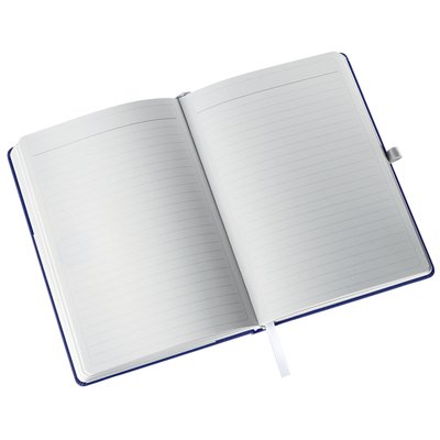 Notitieboek Leitz Style A5 lijn 160 pagina's 100gr blauw
