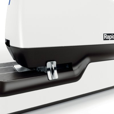 Agrafeuse Rapid Optima 60E électrique sans contact 60 feuilles blanc/noir