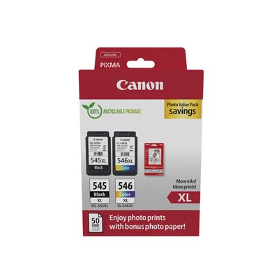 Inktcartridge Canon PG-545XL + CL-546XL zwart + kleur
