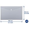 Enveloptas Europel A3 435x310mm dwars PP transparant wit foto