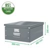 Opbergdoos Leitz Click & Store WOW groot 369x200x482mm zwart foto