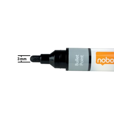 Whiteboardmarker Nobo Liquid ink rond assorti 3mm 4st