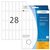 Etiket HERMA 10605 13x40mm verwijderbaar wit 672 stuks