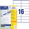 Etiket Avery 3423 105x35mm wit 1600 stuks foto