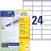 Etiket Avery 3422 70x35mm wit 2400 stuks foto