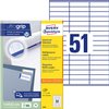 Etiket Avery 3420 70x16.9mm wit 5100 stuks foto