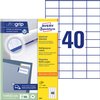 Etiket Avery 3651 52.5x29.7mm wit 4000 stuks foto