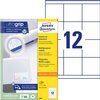 Etiket Avery 3661 70x67.7mm wit 1200 stuks foto