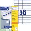 Etiket Avery 3668 52.5x21.2mm wit 5600 stuks foto