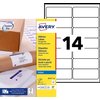 Etiket Avery J8163-100 99.1x38.1mm wit 1400 stuks foto
