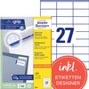 Etiket Avery 3479 70x32mm wit 2700 stuks photo
