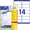 Etiket Avery L7163-250 99.1x38.1mm wit 3500 stuks foto