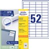 Etiket Avery 3650 48x21mm wit 5200 stuks foto