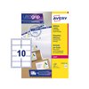 Etiket Avery L7173-250 99.1x57mm wit 2500 stuks foto