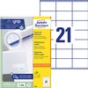 Etiket Avery 3481 70x41mm wit 2100 stuks foto