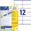 Etiket Avery 3424-200 105x48mm wit 2400 stuks foto