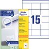 Etiket Avery 3669-200 70x50.8mm wit 3000 stuks foto