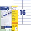 Etiket Avery 3484-200 105x37mm wit 3200 stuks foto