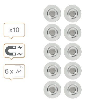 Glasbordmagneet Nobo extra sterk 32mm 10 stuks