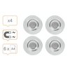 Glasbordmagneet Nobo extra sterk 32mm transparant 4 stuks foto