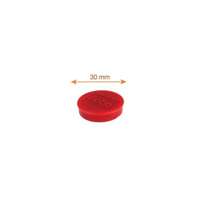 Aimant Nobo 30mm rouge 4 pièces