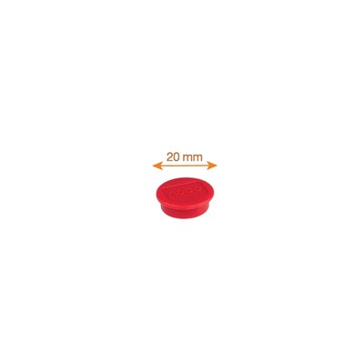 Aimant Nobo 38mm rouge 4 pièces