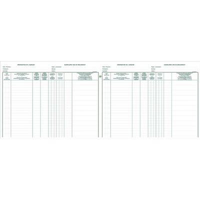 Register Piqure aandeelhouder BVBA/ SPRL 320x240mm 80vel groen
