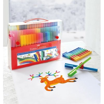 Kleurstiften Faber-Castell Connector assorti koffer à 60 stuks