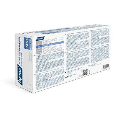 Handschoen Hynex nitril M wit 3.5g 100 stuks