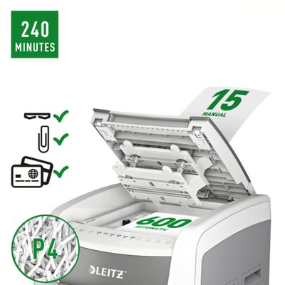 Destructeur Leitz IQ Auto+ Pro 600 P4 particules 4x28mm