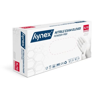 Handschoen Hynex nitril XL wit 3.5g 100 stuks