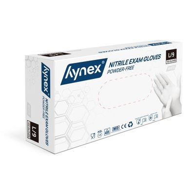 Gant Hynex nitrile L blanc 3,5g 100 pièces