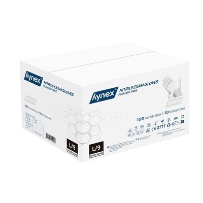 Gant Hynex nitrile L blanc 3,5g 100 pièces