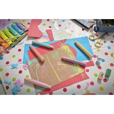 Crayon STABILO 880 Woody set 6 couleurs pastel avec taille-crayon