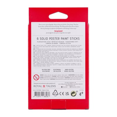 Verfstift Bruynzeel Kids assorti basis 6 stuks