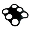 Plateau porte-gobelets Sensations pour 6 gobelets noir Photo