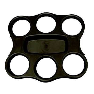 Plateau porte-gobelets Sensations pour 6 gobelets noir