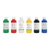 Plakkaatverf Qrea set à 6 standaard kleuren 250ml foto