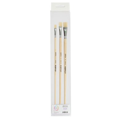 Kwast Qrea varkenshaar set à 3 breedtes