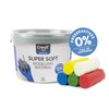Pâte à modeler Creall Super Soft rouge/bleu/vert/jaune/blanc 1750g Photo
