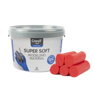 Pâte à modeler Creall Super Soft rouge 1750g