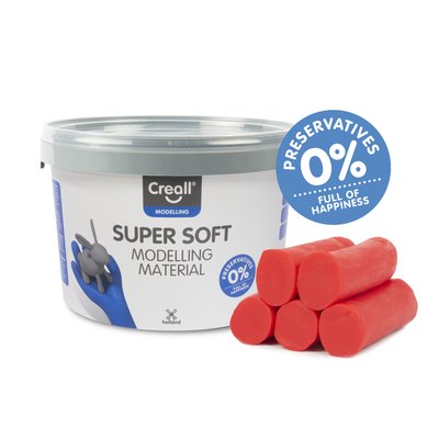 Pâte à modeler Creall Super Soft rouge 1750g