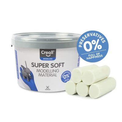 Pâte à modeler Creall Super Soft blanc 1750g